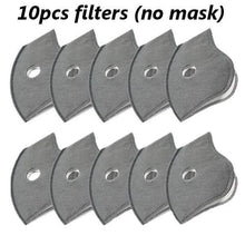 Load image into Gallery viewer, 11-Piece Set: Breathable Bacteria-Proof Sport Face Mask with Activated Carbon PM 2.5
