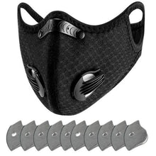 Load image into Gallery viewer, 11-Piece Set: Breathable Bacteria-Proof Sport Face Mask with Activated Carbon PM 2.5
