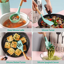 Load image into Gallery viewer, 11-Piece: Silicone Cooking Utensil Set
