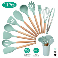 Load image into Gallery viewer, 11-Piece: Silicone Cooking Utensil Set
