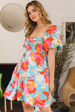 将图片加载到图库查看器，Printed New Summer Lady Smocked Puff Sleeve Mini Dress - Chic &amp; Playful Dress For Girls  with Ruffled Details and Feminine Fit
