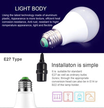 将图片加载到图库查看器，110V 220V E27 RGB LED Bulb Lights 5W 10W 15W RGB Lampada Changeable Colorful RGBW LED Lamp With IR Remote Control+Memory Mode RGB LED Light Bulbs, 10W LED Color Changing Light Bulb with Remote Control
