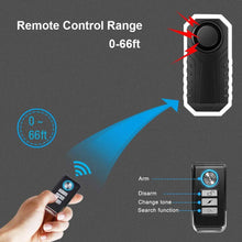 Load image into Gallery viewer, 113dB Wireless Vibration Motion Sensor Waterproof Bike Alarm with Remote
