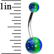 Load image into Gallery viewer, Caribbean Sea Acrylic Belly Button Ring
