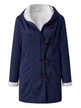 Load image into Gallery viewer, Full Size Pocketed Long Sleeve Hooded Toggle Jacket – Stylish &amp; Functional Outerwear for Women
