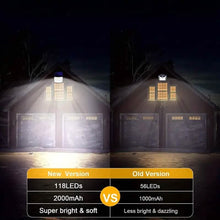 将图片加载到图库查看器，118 LED Solar Motion Sensor Flood Lights with Remote Control
