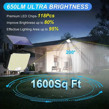 将图片加载到图库查看器，118 LED Solar Motion Sensor Flood Lights with Remote Control
