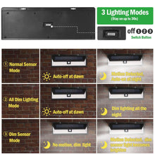 将图片加载到图库查看器，118 LEDs Solar Wall Light Outdoor Motion Sensor Lamp
