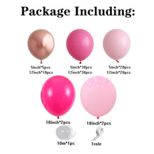 将图片加载到图库查看器，119 Pcs Peach Pink  Rose Gold Latex Balloons For Wedding Birthday Valentine's Day Party Decorations Office Parties Baby Showers Girl Birthday Party Ballon Decoration IN Modern Style
