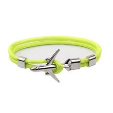 Load image into Gallery viewer, Modern Fashion Airplane Anchor Bracelets Men Charm Rope Chain Paracord Bracelet Women Male Air Force Style Wrap Metal Sport Hook Gift

