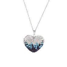 Load image into Gallery viewer, Bubble Heart Pendant in Solid Sterling Silver Made with Swarovski Elements

