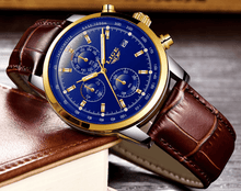 Load image into Gallery viewer, Men's  Waterproof Watch With Chronometers Date Display And Fluorescent Pointers Excellent Look Perfect Gift
