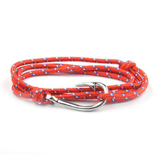 将图片加载到图库查看器，Fashion Hot Multilayer Rope Bracelet hope Anchor Sailor Anchor Bracelets  For Men and  Women Best Gift Hook Bracelet
