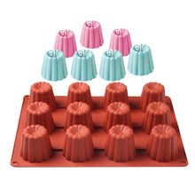 将图片加载到图库查看器，12 Cavity Silicone Mold Cake Mold Muffin Cupcake Baking Tray Dessert Pastry Cake Decorating Tools Nonstick Cannel Mold Baking Cake Pan For Bread Muffin Cake Baking Pan Kitchen Baking Molds
