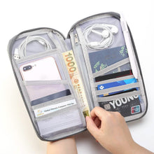 Load image into Gallery viewer, 12 Pocket Travel Passport Wallet
