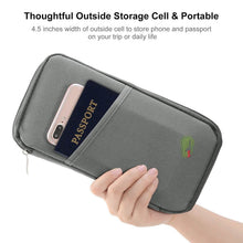 Load image into Gallery viewer, 12 Pocket Travel Passport Wallet
