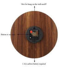 将图片加载到图库查看器，12 Inch Luminous Wall Clock Wall Clock Luminous Wall Clock Wood Silent Light in Dark Night Nordic Fashion Wall Clock Non Ticking Clock with Night Light Wood Silent light in dark night Nordic Fashion Wall Clock Non Ticking Clock With Night Light
