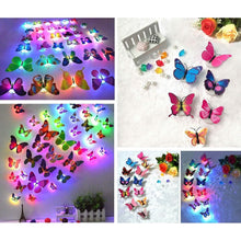 将图片加载到图库查看器，12-Pack: LED Butterfly Decoration Night Light
