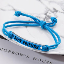 Load image into Gallery viewer, 12 pcs/set Charms Bracelet Couple Braided Adjustable Elastic Rope Chain Handmade Bracelets Adjustable Rope Matching Set Comfortable Bracelet Gift For Women Best Friend Matching Relationship Jewelry
