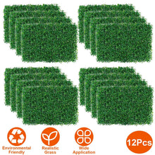 将图片加载到图库查看器，12-Piece: Artificial Boxwood Plant Grass
