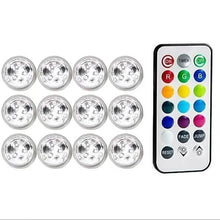 Load image into Gallery viewer, 12-Piece: LED RGB Diving Light Remote Control Decorative Light

