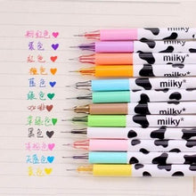将图片加载到图库查看器，12-Piece: Milky Cow Multicolor Gel Pens
