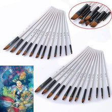 Load image into Gallery viewer, 12-Piece Set: Artist Watercolor Painting Brushes
