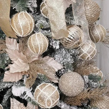 Load image into Gallery viewer, 12-Piece Set:  Large Sparkling Glittering Sequins Foam Ball Ornaments
