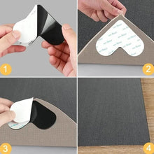 Load image into Gallery viewer, 12-Pieces: Double Sided Non-Slip Rug Pads Rug Tape Stickers
