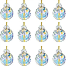 Load image into Gallery viewer, 12-Pieces: Multicolor Crystal Glass Christmas Balls Ornaments
