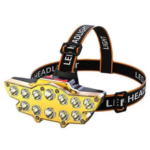 Load image into Gallery viewer, 12 x P90 LED Headlamp USB Rechargeable Long Shoot 4 Modes

