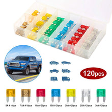 Load image into Gallery viewer, 120-Pieces: Mini Auto Blade Fuse Set

