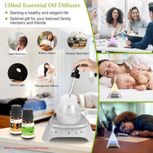 Load image into Gallery viewer, 120ml Cool Mist Humidifier Ultrasonic Aroma Essential Oil Diffuser
