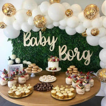 Load image into Gallery viewer, 120pc White Gold Confetti Metallic Balloon Arch Kit For Wedding Birthday Party Decorations Baby Shower Party Balloons Garland Arch Kit for Bridal Shower Baby Shower Party Decoration
