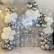 将图片加载到图库查看器，122 pieces White Silver Latex Balloon Arch Garland Kit For Baby Shower Wedding Birthday Graduation Anniversary Bachelorette Party Luxury Ballons
