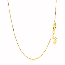 将图片加载到图库查看器，14k Yellow Gold Adjustable Box Chain 0.7mm

