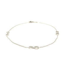 Load image into Gallery viewer, Sterling Silver Anklet with Infinity Symbols
