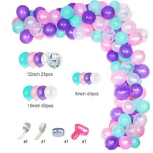 将图片加载到图库查看器，129Pcs Purple And Gold Balloons For Happy Birthday Foil Balloons Banner Circle Dots Garland Birthday Party Decorations Birtdhay Ballons Decoration
