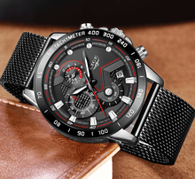 Load image into Gallery viewer, Men's Sports Waterproof Watch With  Stainless Steel Bracelet Unique Design Perfect Gift For Your Man
