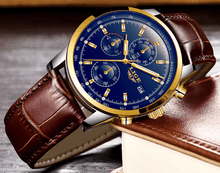 Load image into Gallery viewer, Men's  Waterproof Watch With Chronometers Date Display And Fluorescent Pointers Excellent Look Perfect Gift
