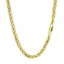 Load image into Gallery viewer, 4.1mm 14k Yellow Gold Diamond Cut Round Franco Chain
