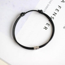 将图片加载到图库查看器，1/2pcs Adjustable Black Red Leather Rope Bracelet Couple Jewelry Handmade Braided Charm Bracelet Adjustable Rope Bracelets Jewelry Gift Bracelets For Men Women Mutual Attraction Handmade Rope For Women Men
