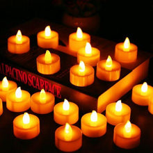 Load image into Gallery viewer, 12Pcs Battery Operated LED Tea Lights Candles Flameless Wedding Decor  Realistic and Bright Flickering Holiday Gift Flameless LED Electric Candles for Seasonal &amp; Festival Party Home Decoration
