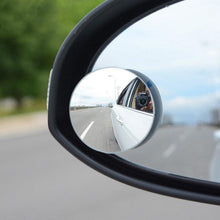 将图片加载到图库查看器，1/2PCS HD 360 Degree Wide Angle Adjustable Car Rear View Convex Mirror Auto Rearview Back Mirror Vehicle Blind Spot Rimless Automotive Blind Spot Mirrors Small Round Convex Adjustable 360°Rotate Wide Angle Car Rear View Side Mirror Wide Angle Mirror

