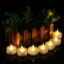 Load image into Gallery viewer, 12Pcs New Battery Operated LED Tea Lights Candles  Realistic and Bright Flickering Bulb Battery Operated Flameless LED Tea Light for Seasonal and Festival Celebration Home Decoration Flameless  birthday Decorations Party Supplies
