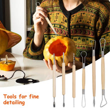 Load image into Gallery viewer, 13-Pieces: Halloween Pumpkin Stainless Steel Carving Kit
