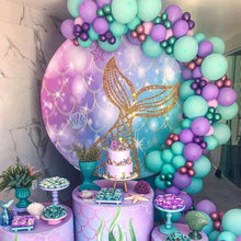 Load image into Gallery viewer, 132Pcs/set Mermaid Balloon Arch Kit Mermaid Tail Balloons Mermaid Party Decoration Balloons For Party Girl Birthday Party Modern Decoration
