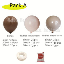 Load image into Gallery viewer, 138 pcs Coffee Brown And Skin Balloon Arch Garland Kit For Kids Baby Shower Birthday Party Decoration Girls and Boys Universal Birthday Party Kid Decoration
