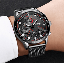 Load image into Gallery viewer, Men's Sports Waterproof Watch With  Stainless Steel Bracelet Unique Design Perfect Gift For Your Man
