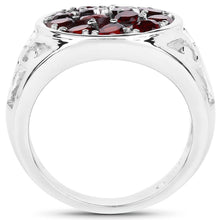 将图片加载到图库查看器，2.34 Carat Genuine Garnet .925 Sterling Silver Ring
